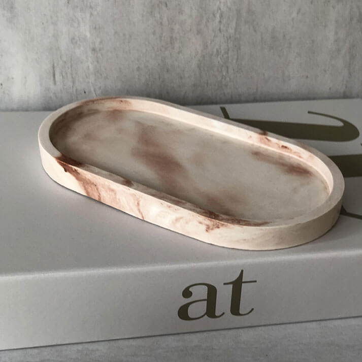 Small Oval Decorative Tray – Handcrafted Elegant Design for Home Decor